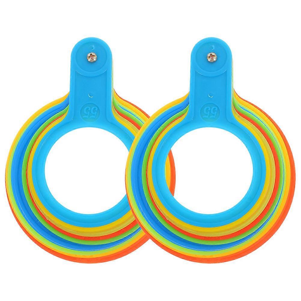 Fruits Diameter Measuring Gauge Plastic Rings for Classification Use 2Pcs