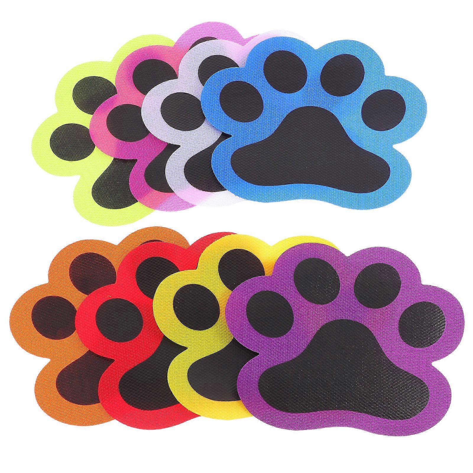 Cat Paw Carpet Markers for Marking 36Pcs Assorted Color Reusable Nylon Floor Spots