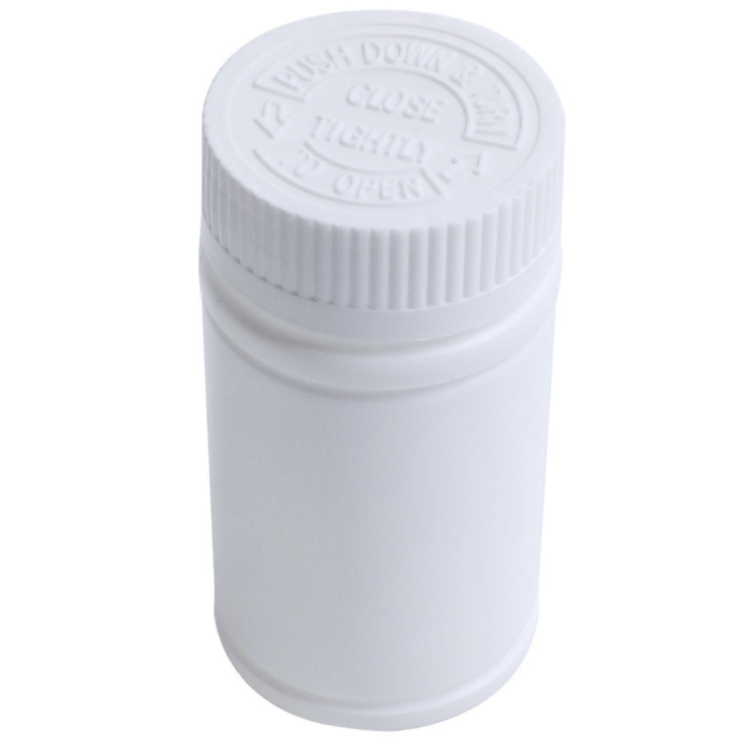 Plastic Empty Medicine Bottles Pill Tablet Container Holder 3pcs White