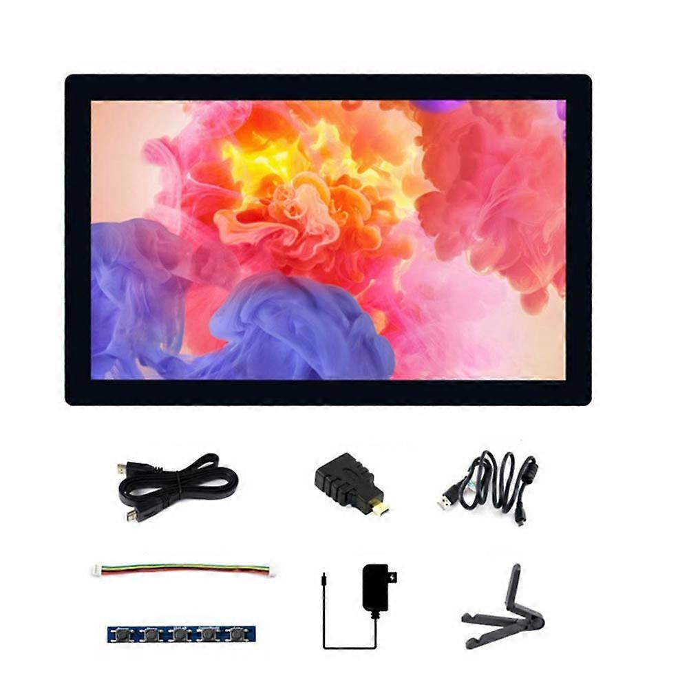 Waveshare 9-Inch QLED Quantum Dot Touch Screen 1280x720 Pixels Tempered Glass Panel HDMI-Compatible Interface Display US Plug