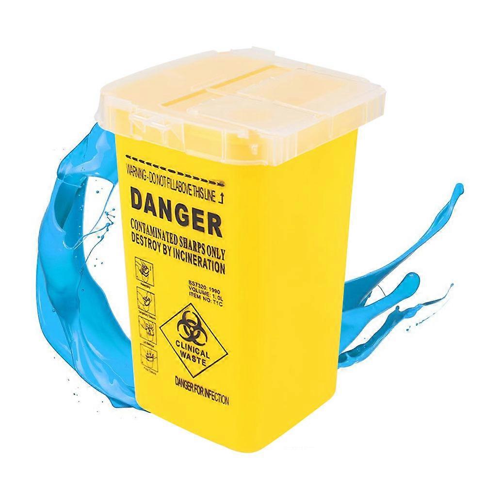 Sharps Container Small Needles Box for Sharps Collection 2Pcs Yellow