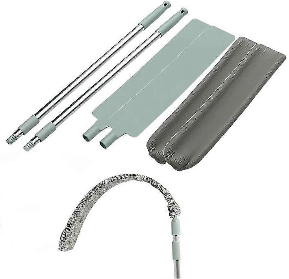 Retractable Extendable Duster with Bendable Washable Head for Ceiling Fan Cleaning, 2 Pack