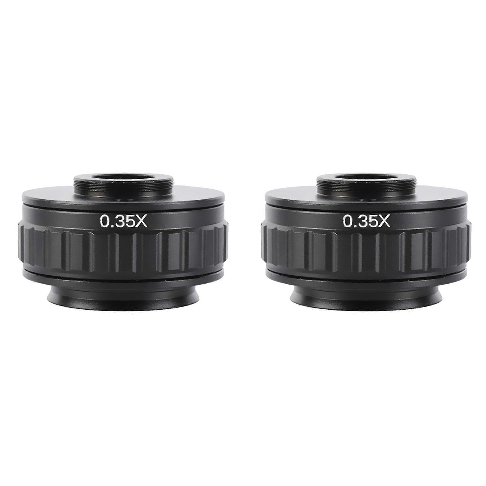 2X C Mount Adapters Lens 0.35X CCD for Trinocular Stereo Microscope Camera 38MM Interface Increased Field of Vision