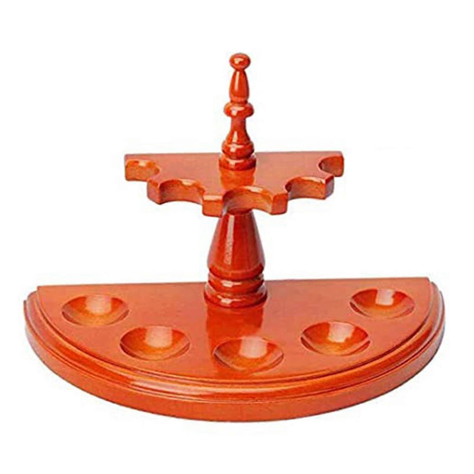 Smoking Pipe Rack - Wooden Stand Display Holder for 5 Pipes, Universal Design, Safe and Practical Pipe Storage Solutions