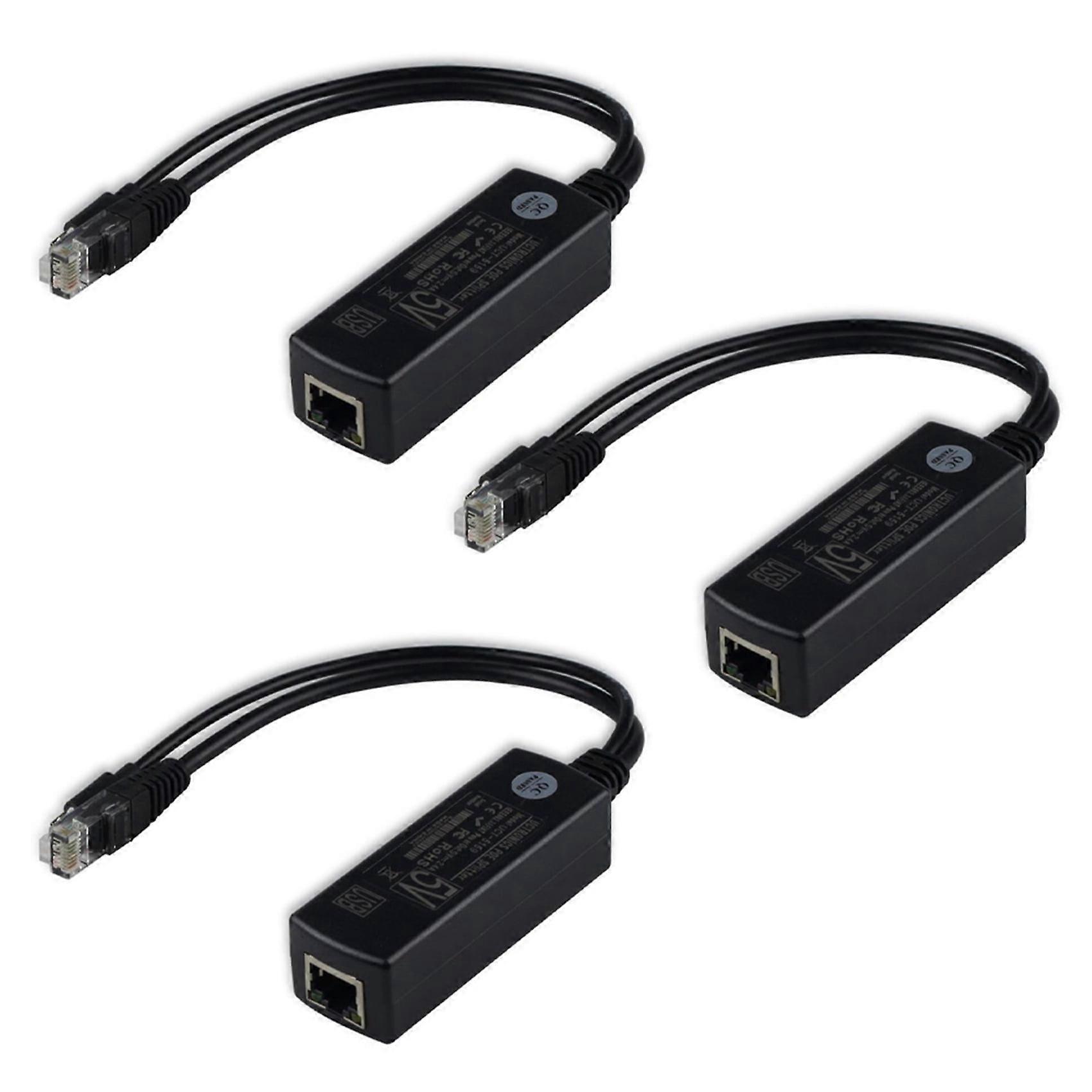 3X POE Power Supply Module Standard Isolated Splitter 48V to 5V2.4A USB Interface Splitter