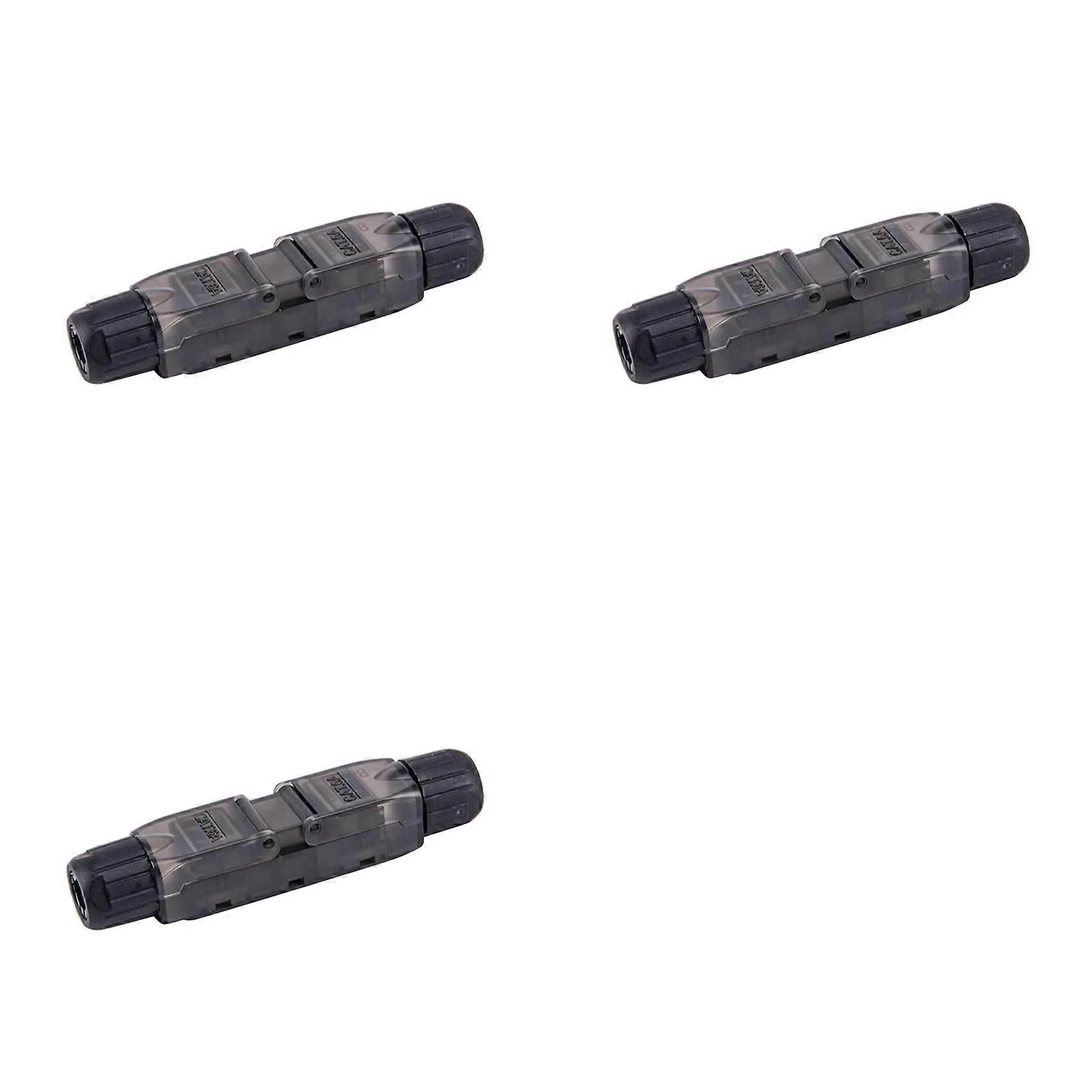 3X RJ45 Cat6A UTP LAN Cable Tool-Less Extension Connector Network Extender Junction Adapter Connection Box