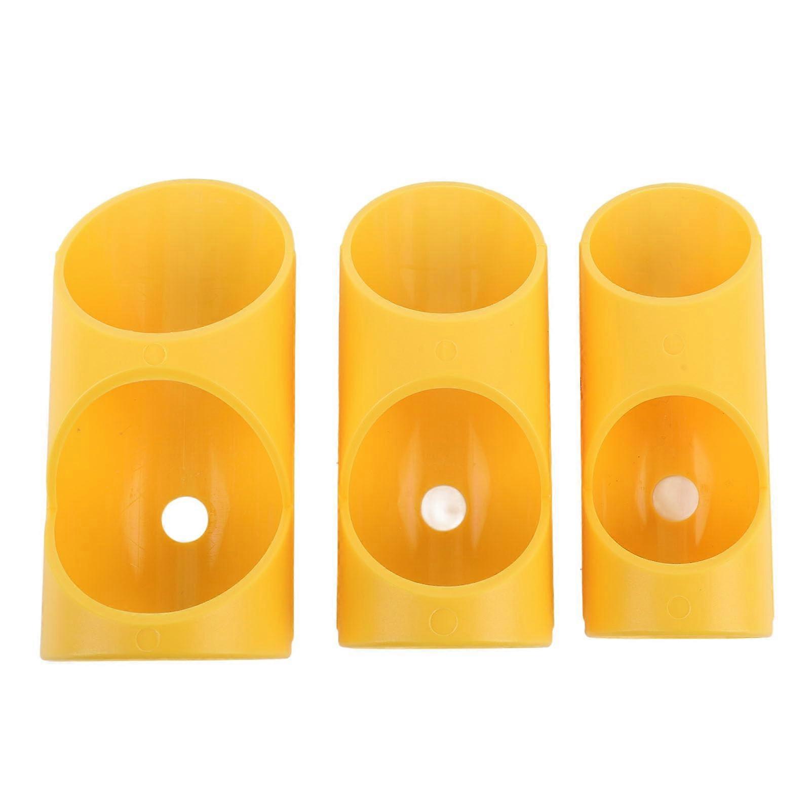 Pipe Insulation Cutter with Accurate Cut Alignment for Foam Tubes, ABS Set of 3 Yellow