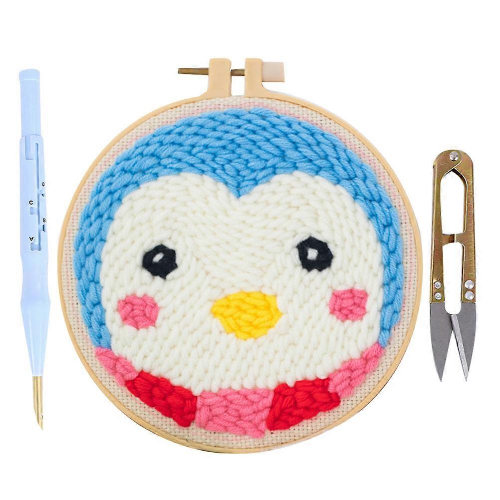 Punch Embroidery Kit for Beginners with Tools 1Set for DIY