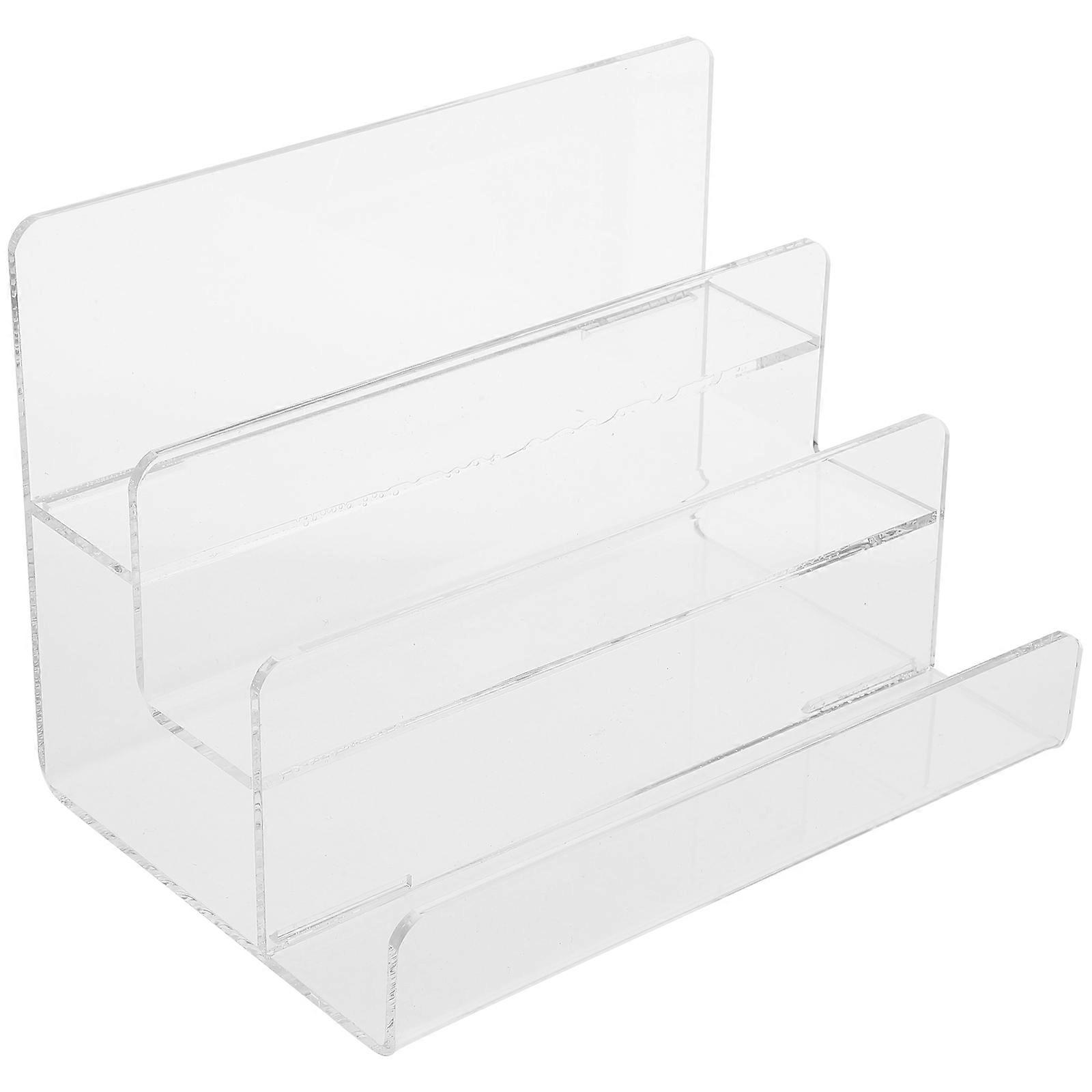 Wallet Stand Multi-Tier Display Stand for Desktop Transparent Acrylic
