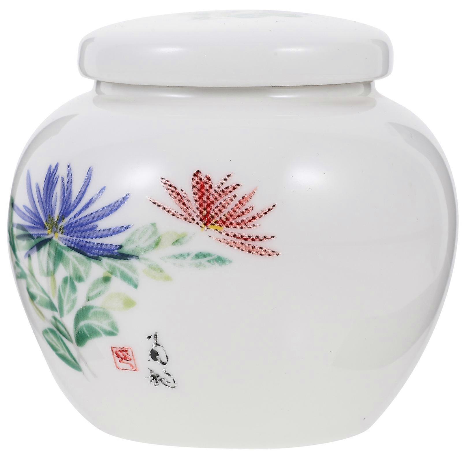 Porcelain Ceramic Jar for Loose Tea Storage and Freshness