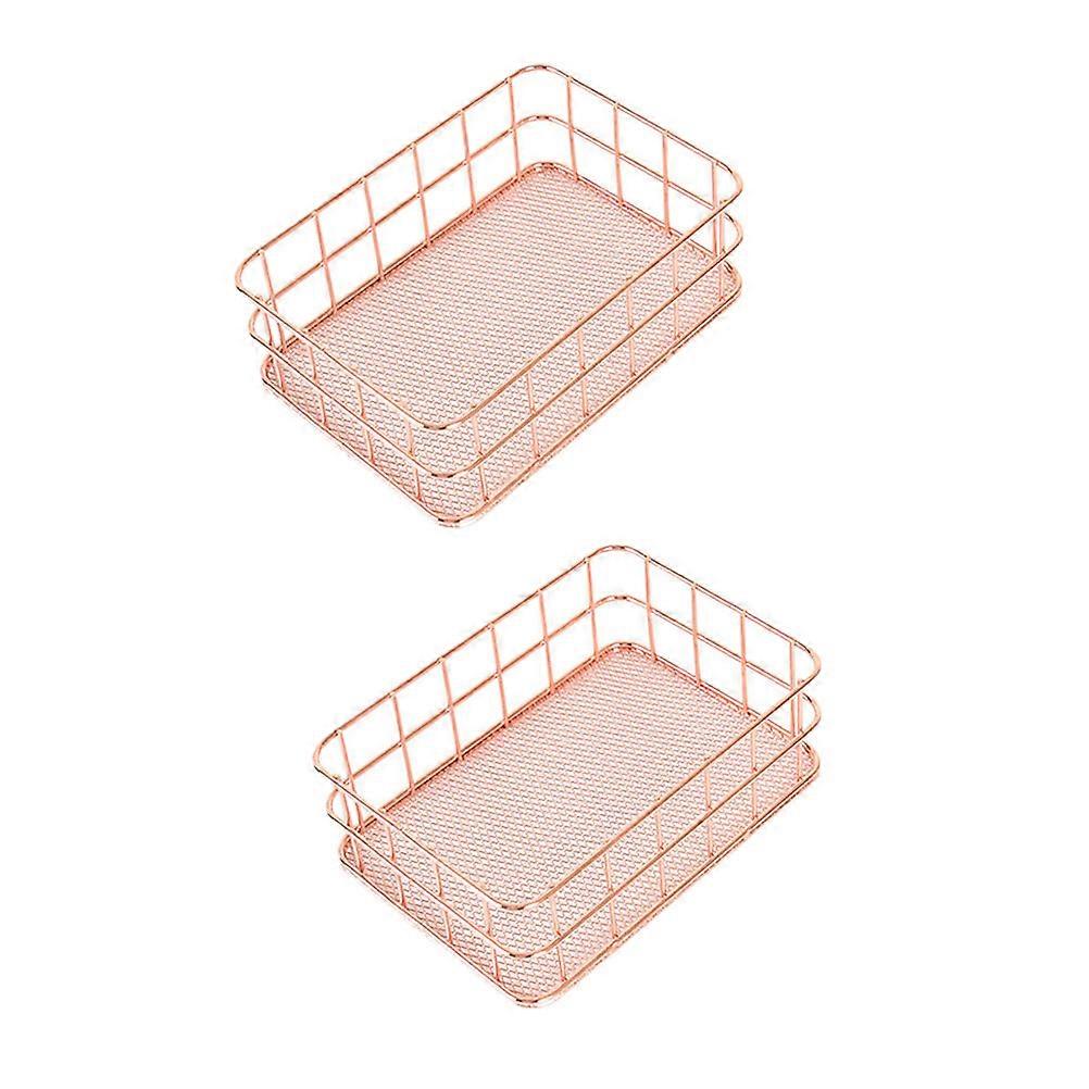 Square Sundries Basket Multipurpose Storage Basket for Storage 2Pcs