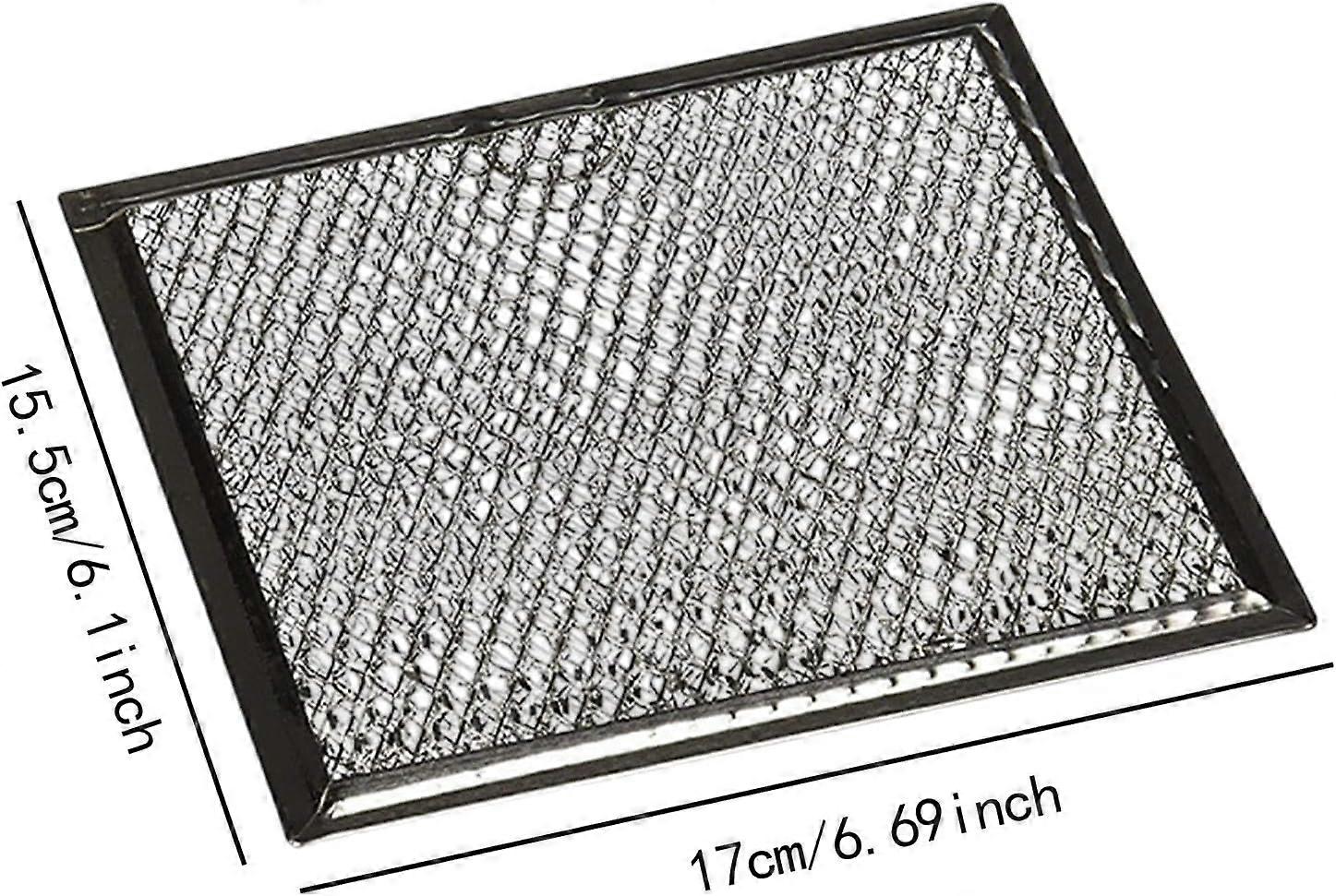 2Pcs Aluminum Microwave Grease Filter Replacement with Thicker Mesh and Reinforced Frame for Easy Clean