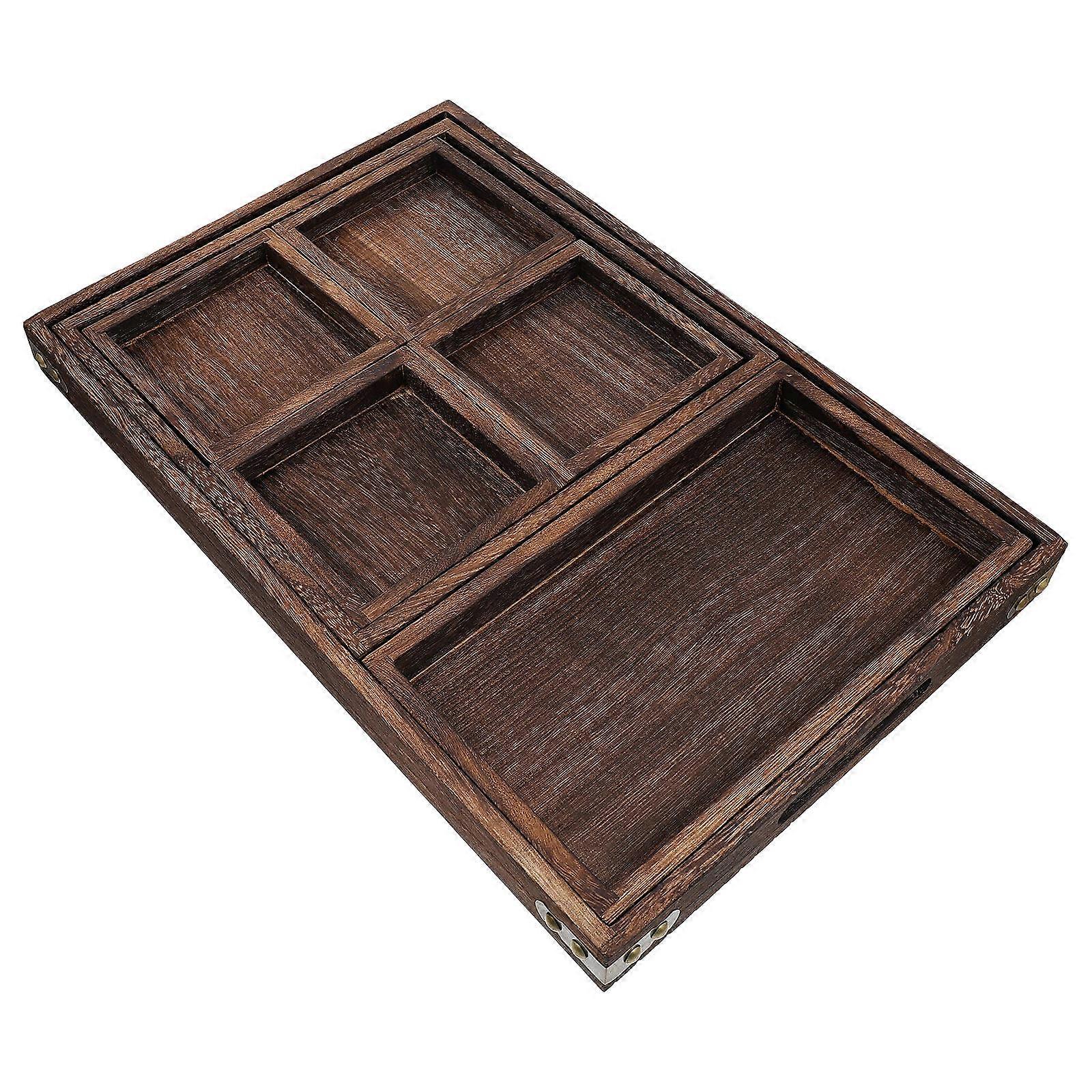 Wooden Food Tray for 1Pcs Practical Rectangular Tray