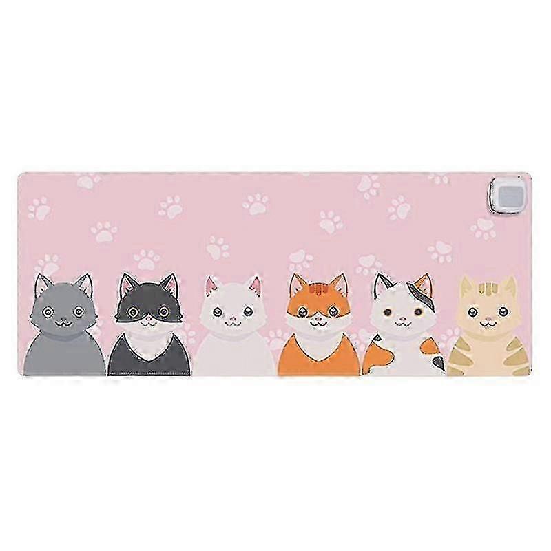 Large heated mouse pad for desk with antiskid base