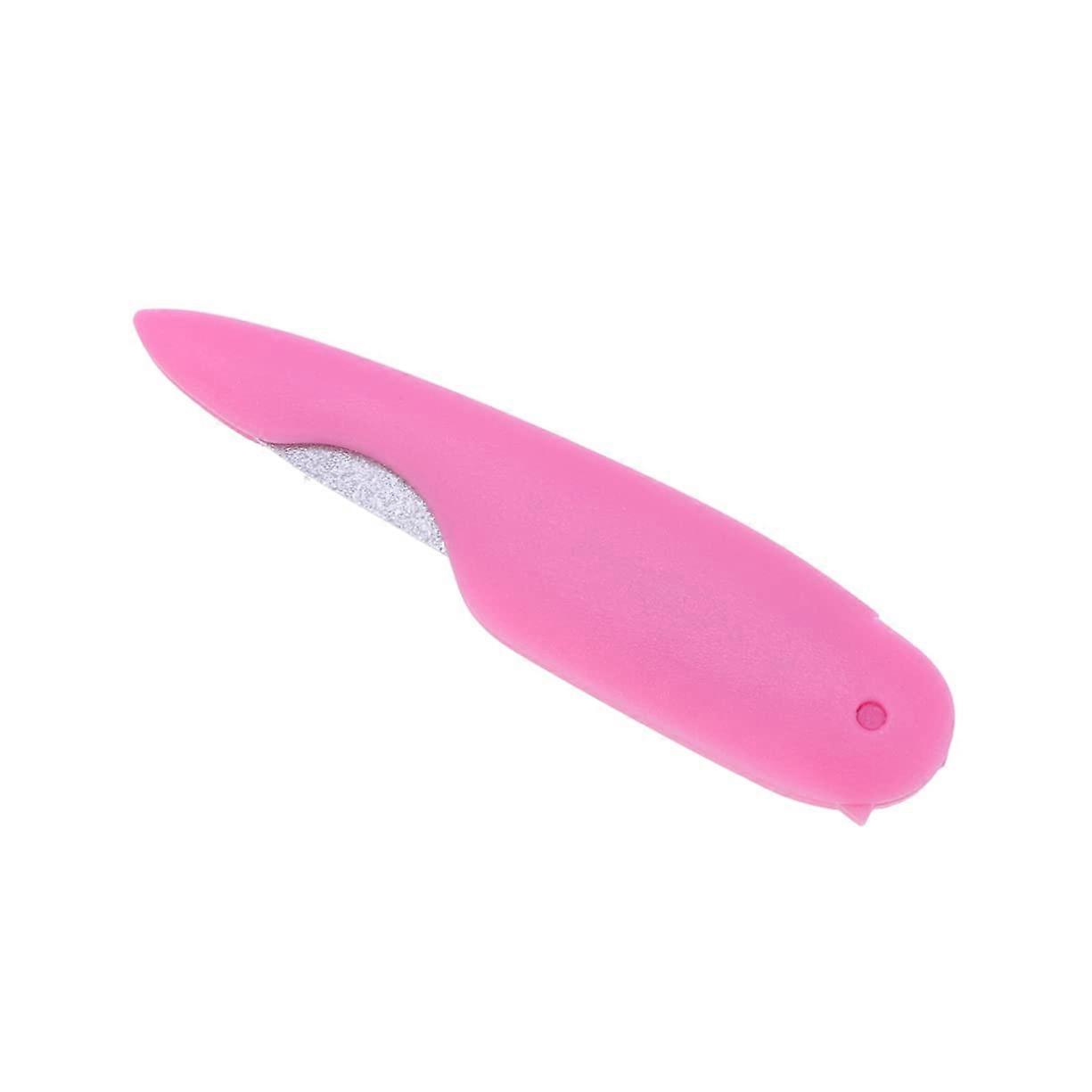 Foldable Stainless Steel Nail File and Buffer Set, Compact Ergonomic TravelFriendly Pink 3pcs