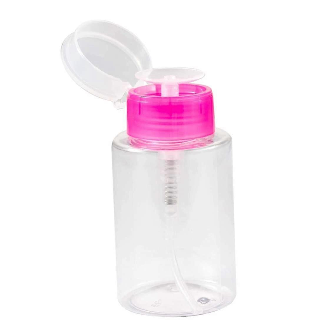 180ml Nail Polish Remover Dispenser Pump Bottle, OneHanded Spill Plastic Container