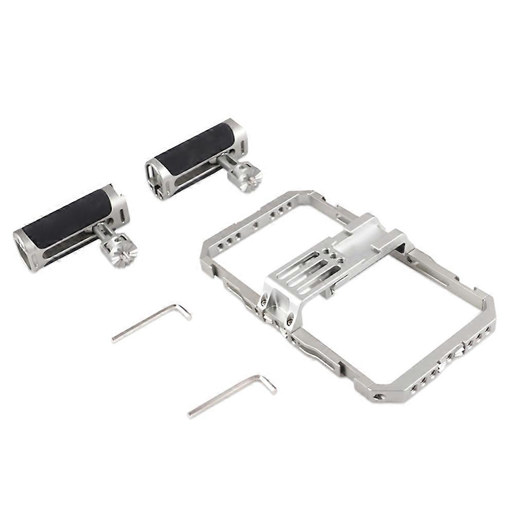 Handheld Stabilizer Video Stabilizer with Dual Handle Wireless Mic Clip Slot