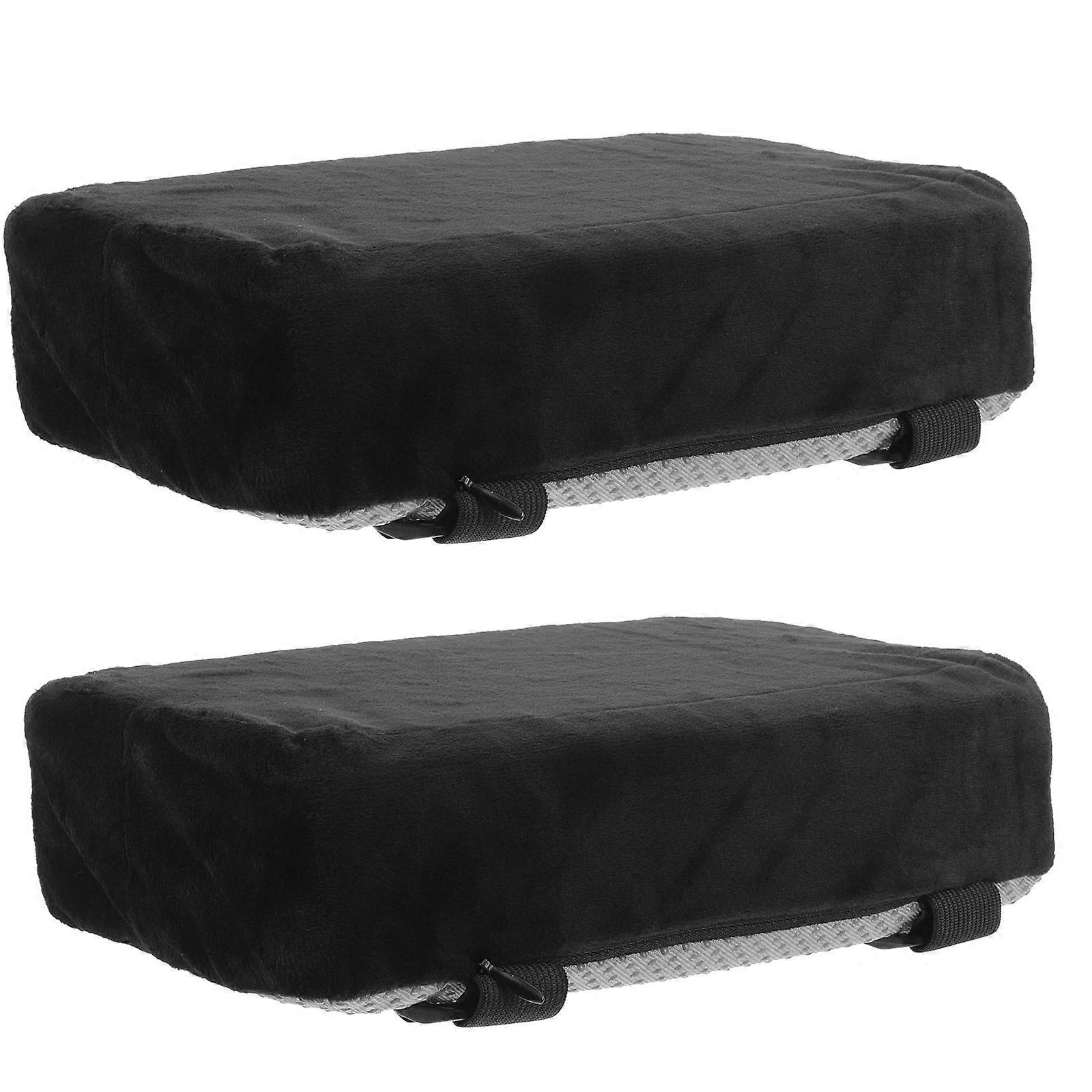 Armrest Cover Memory Foam for Chair Elbow Support 6Pcs Black