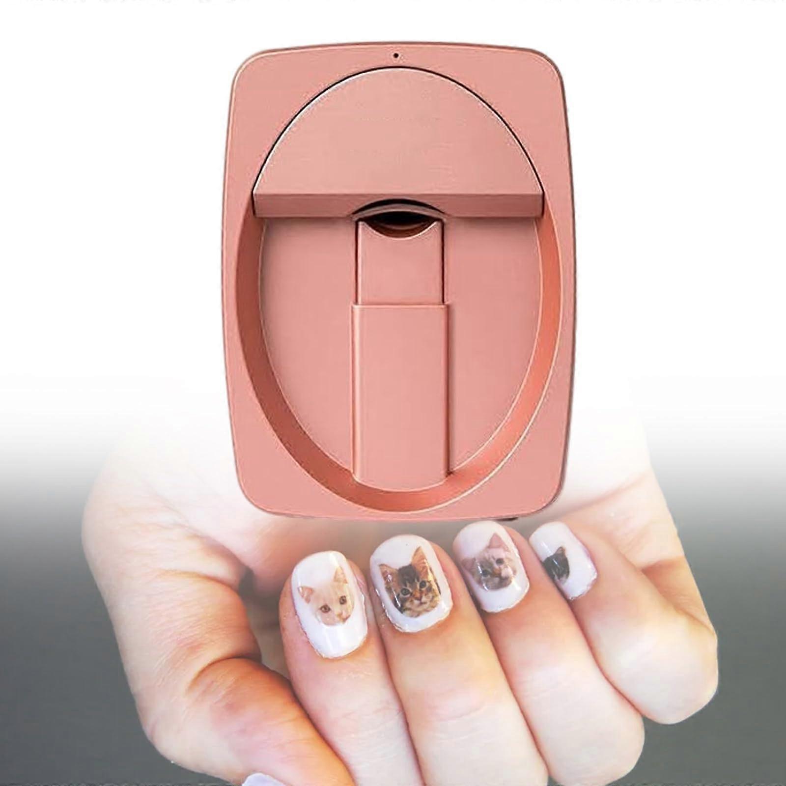 Nail Art Printer Rose Gold with App Control, 2400dpi  Resolution, Fast 30s Custom Design Printing