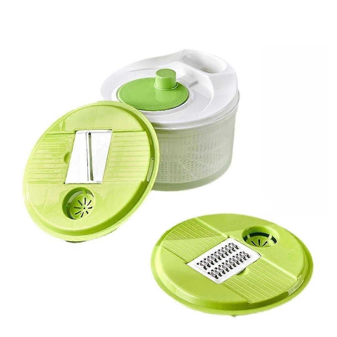 Vegetable Dryer and Salad Spinner with Cutting Board Blades, MultiFunction Hand Crank Kitchen Set