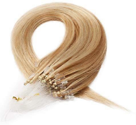 24 Inch Micro Loop Human Hair Extensions Blonde Straight I Tip with Invisible Micro Ring