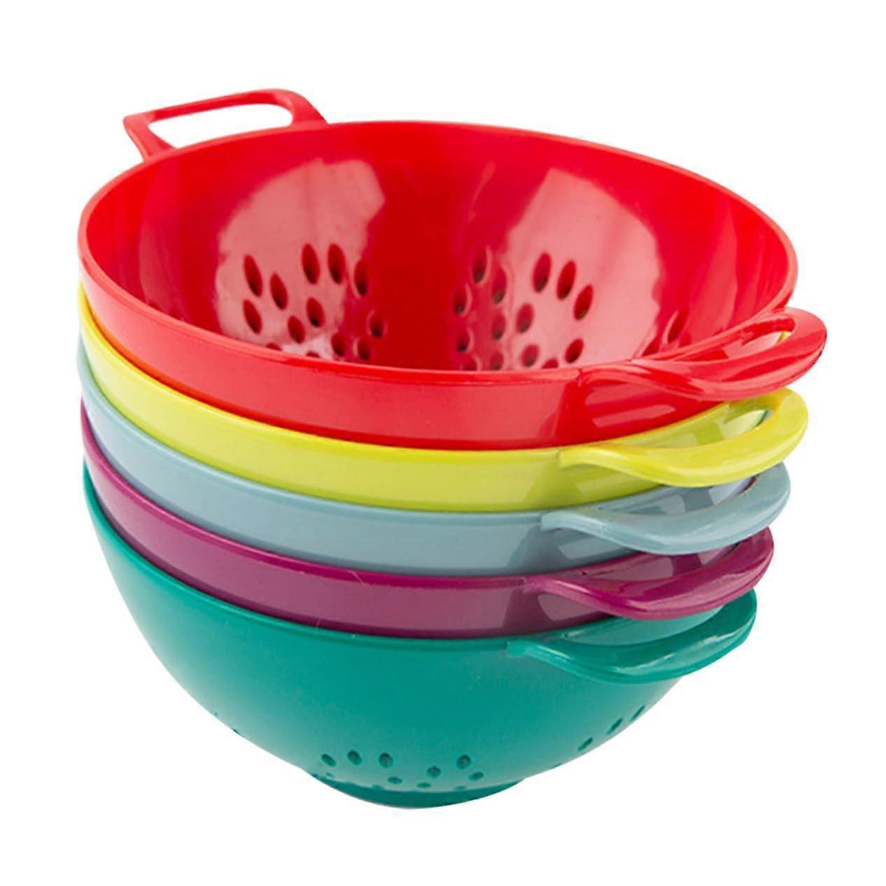 Kitchen Colander Set with Fast Drainage, Easy Clean Fruit Strainer for Vegetables and Outdoor Use