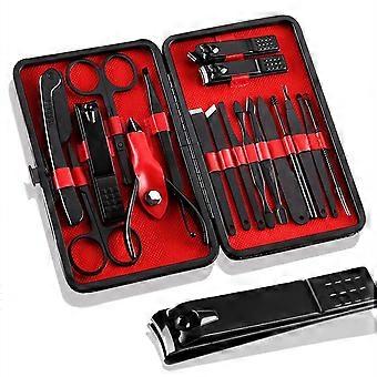 18 in 1 Manicure Pedicure Set Stainless Steel Nail Clippers Kit with Travel Case for Men and Women