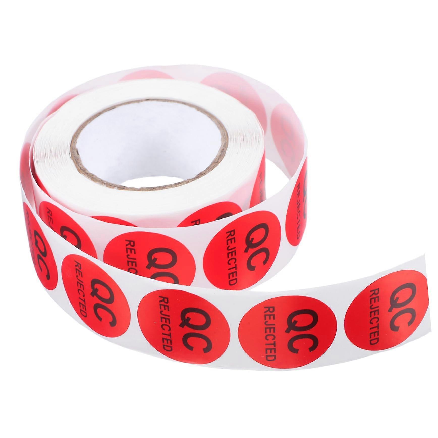 QC Labels with Clear Black Text for  and Inventory Quality Control Stickers