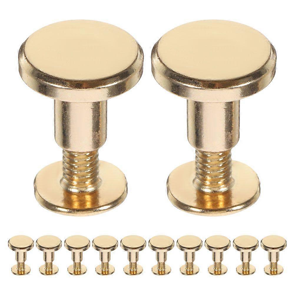12pcs Binding Screws: Chicago Screws Nail Rivet Button Solid Belt Tacks - Binding Post Kit for DIY Scrapbook Leather Decoration Bookbinding