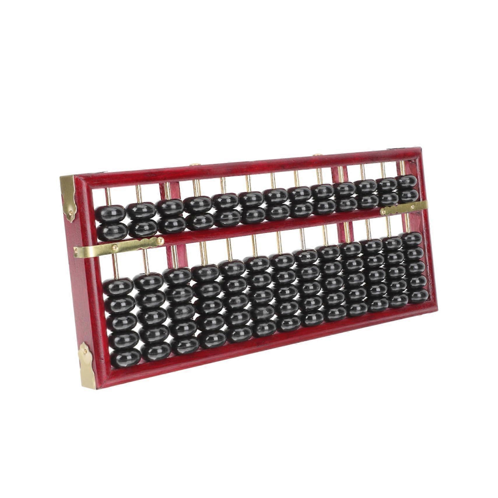 Wooden Abacus for Kids Chinese Style Educational Math Tool with Smooth Beads and Durable Solid Frame