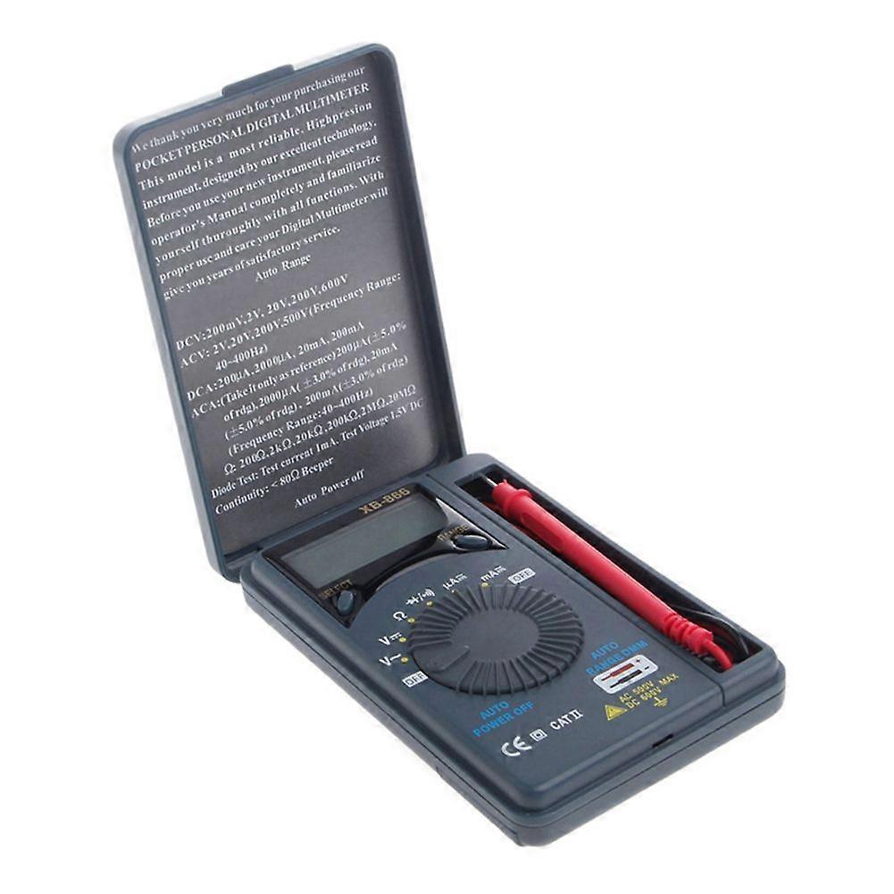 XB866 Mini Auto Range LCD Voltmeter Tester Tool AC/for DC Pocket Digital Multime