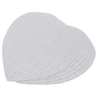 Sublimate Puzzle Heart Shaped Blank Jigsaw Puzzle for DIY 5Sets