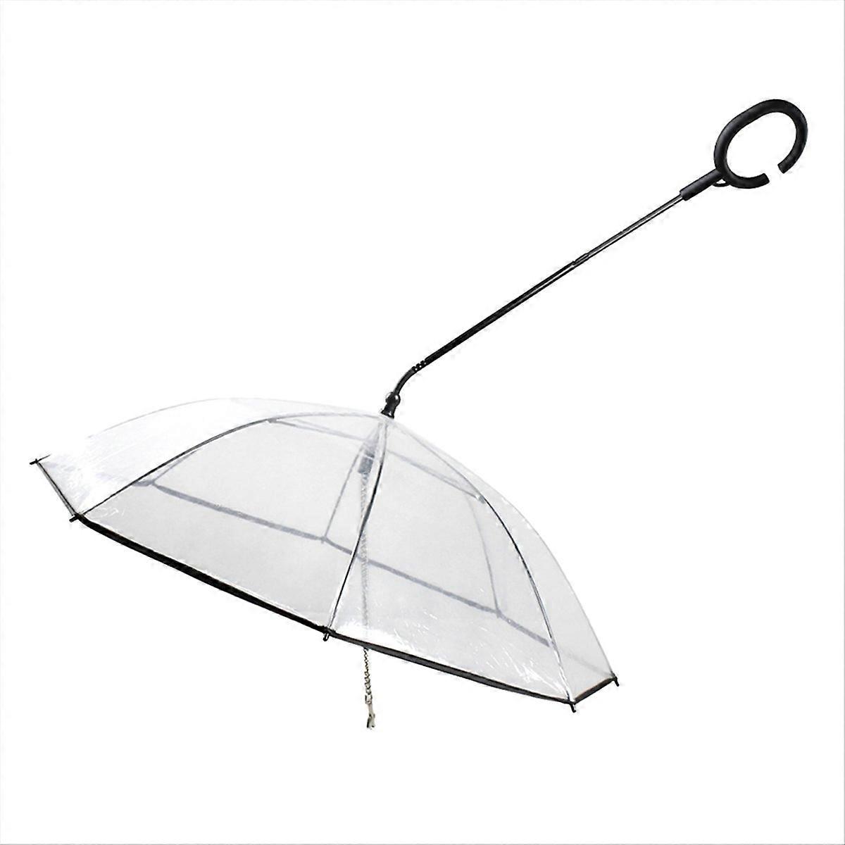 Umbrella with Leash for Small Pets,O-Shape Handle