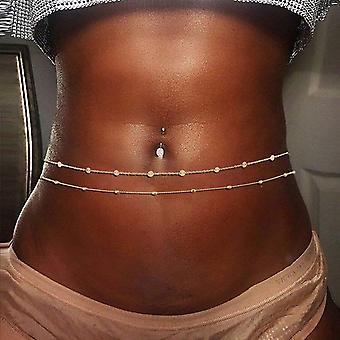 Chaîne De Ventre Bleue À Détails Pierres Et Coquillages | Accessoires