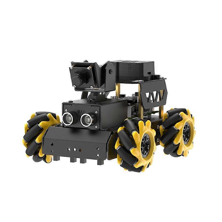Robot Kit for Raspberry Pi with AI Vision Voice Control, 360° Omnidirectional ROS2 Python Programmable Car