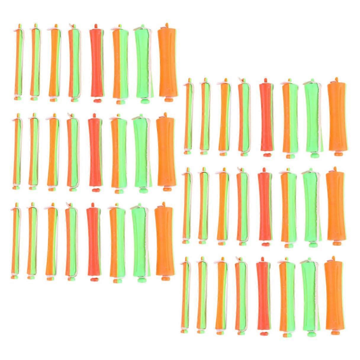 8 Sets Cold Wave Perm Rods with Elastic Bands for Secure Curl Hold and Multiple Curl Sizes