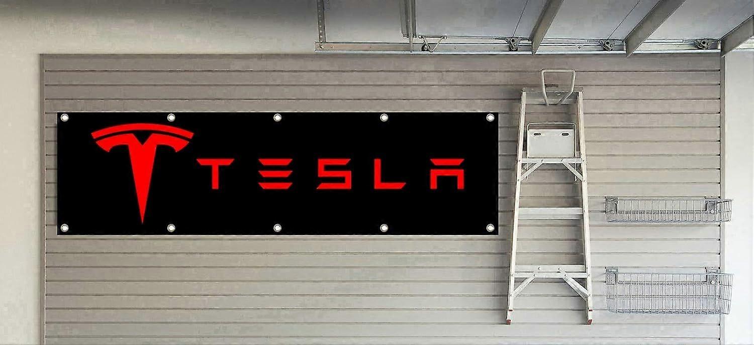 Drapeau Tesla noir H0055