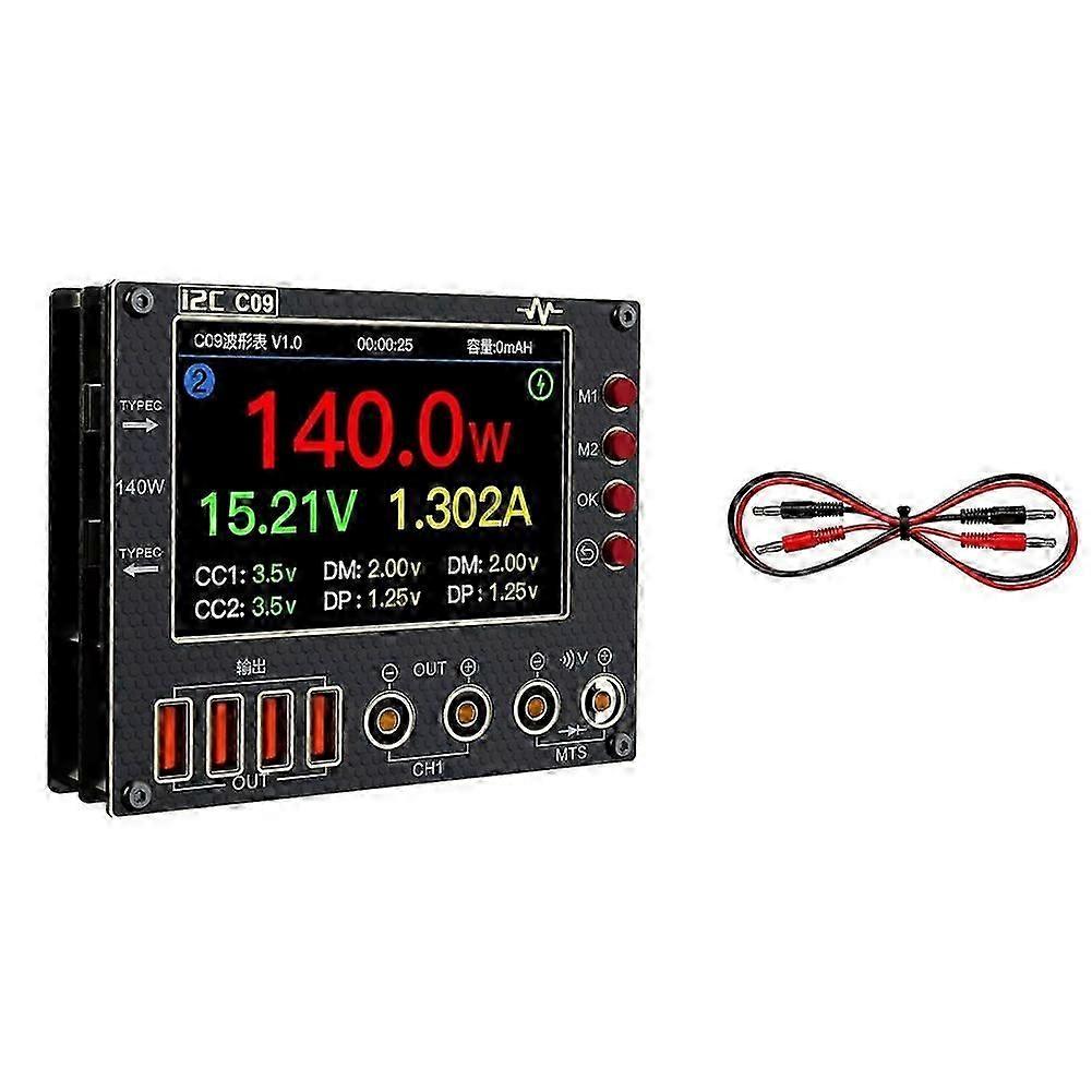 I2C C09 Waveform Ammeter Input Dual Channel Voltage Current Tester B