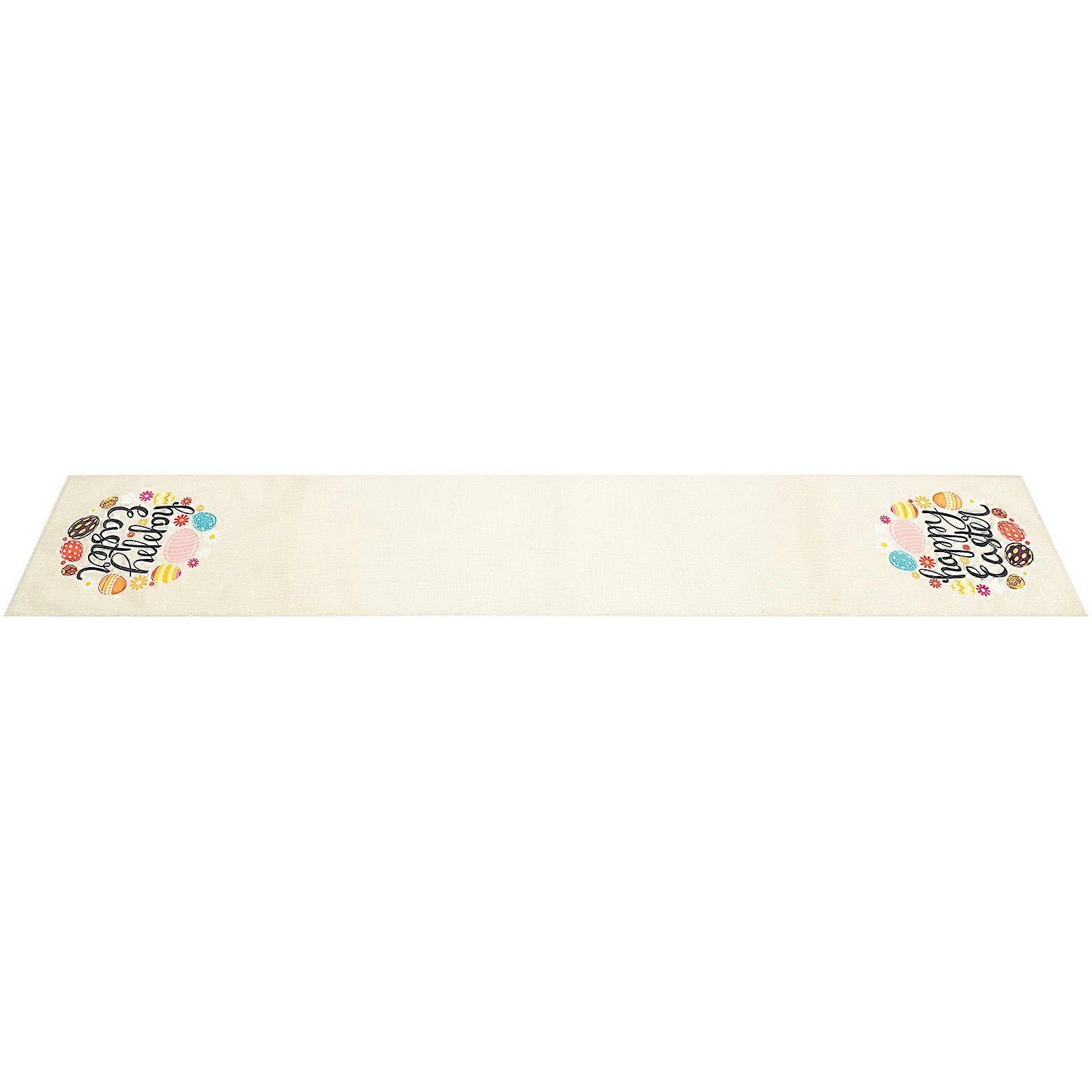 Easter Theme Table Runner Spring Holiday Table Cover Kitchen Dining Table Decoration