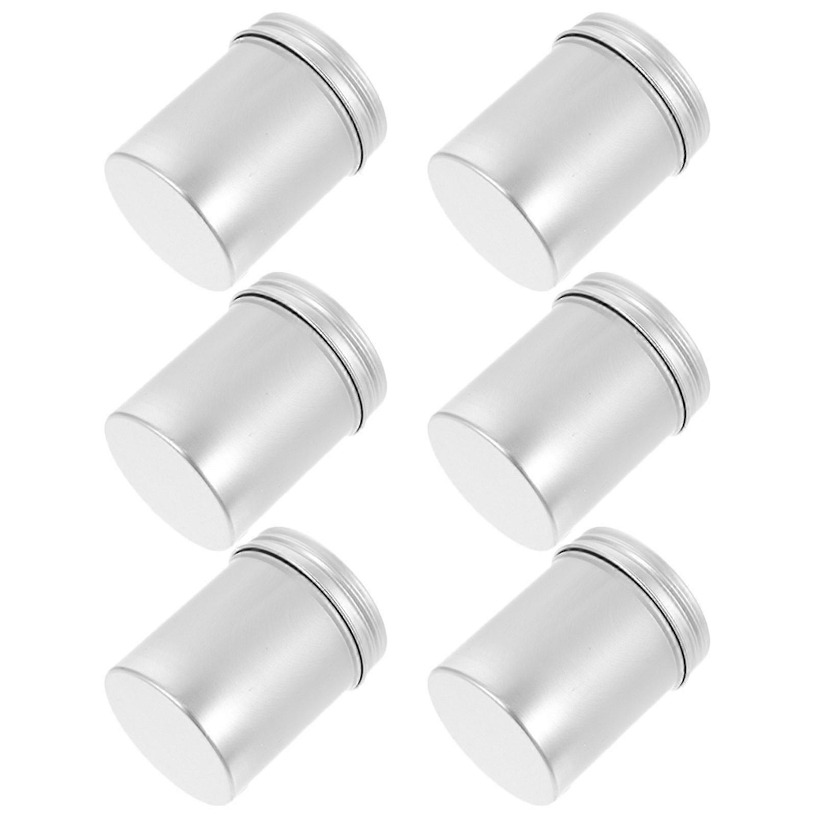 6Pcs Aluminum Jars Refillable Containers Empty Jars Small Storage Container 80ml