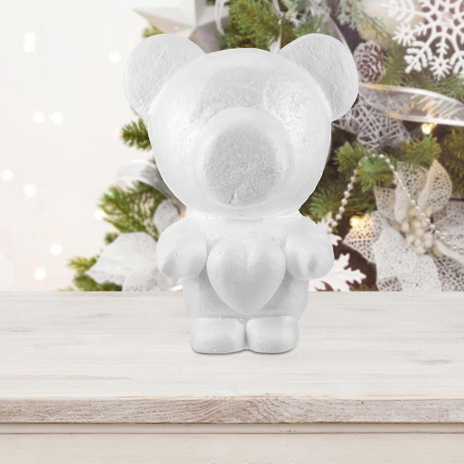 DIY Bear Mold for Craft Projects Bear Shape Modelling 1Pcs White Foam