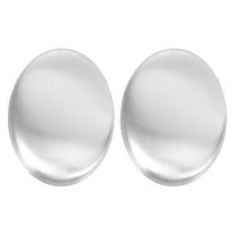2 pastillas de jabón de acero inoxidable para eliminar olores en el hogar.