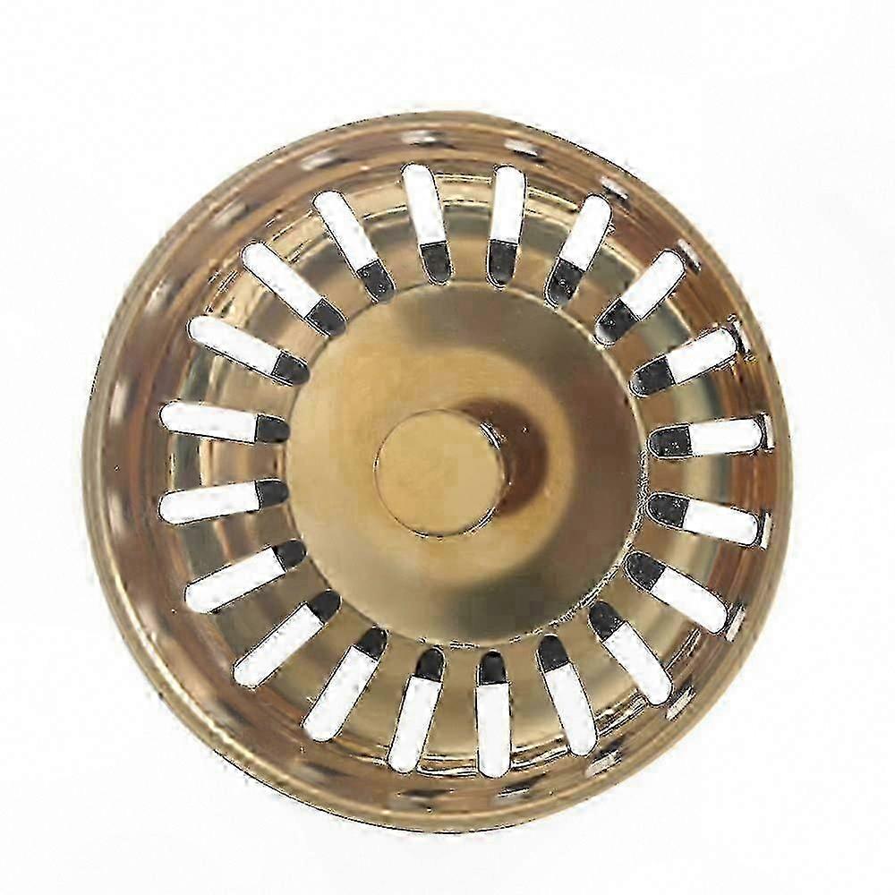 Titanium Gold Kitchen Sink Strainer Basket, 83mm Diameter