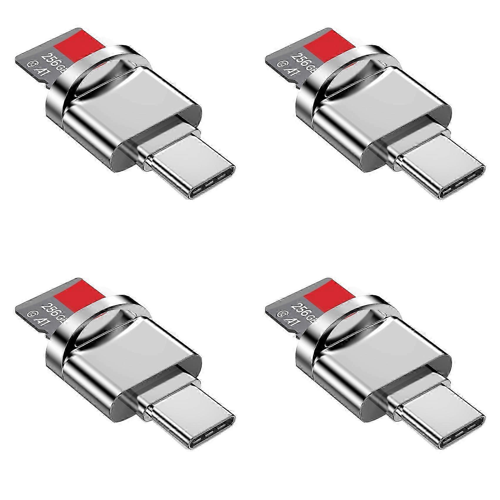 4X USB C OTG Micro SD/TF Card Reader-MUST Support OTG Function compatible with Android Phone,B
