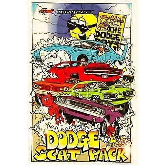 Quebra-cabeça de corrida vintage, reprodução do Dodge Scat Pack de 2ª geração, estilo 172.
