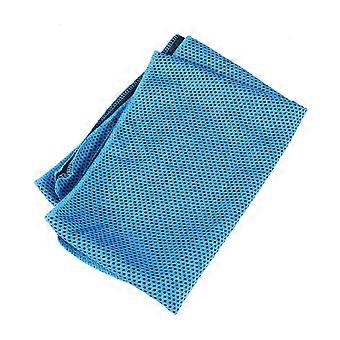 Toalha esportiva de microfibra, toalha refrescante para exercícios, cachecol azul gelo para o pescoço.
