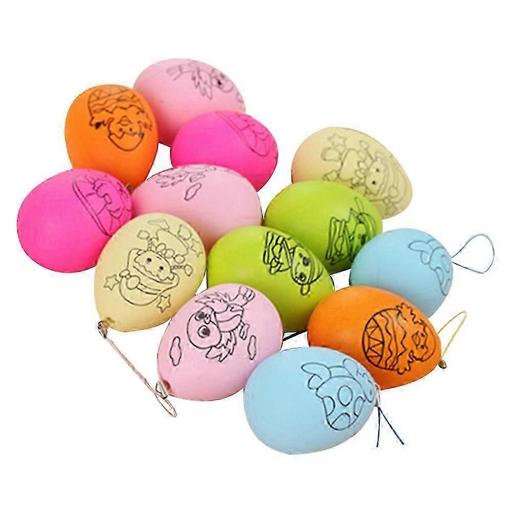 Hand-Painted Easter Eggs DIY Painting Easter Eggs Decor 24Pcs Kit
