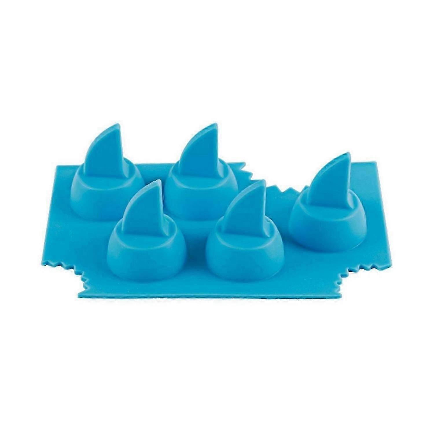 Silicone Sharks Fin Shape Ice Tray compatible with Freezer 1pcs