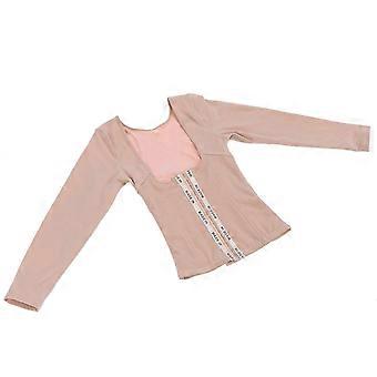 Breathable Long Sleeve Adjustable Waist Slimming Body Shaping Trainer for Women, Skin Tone, Size XXL