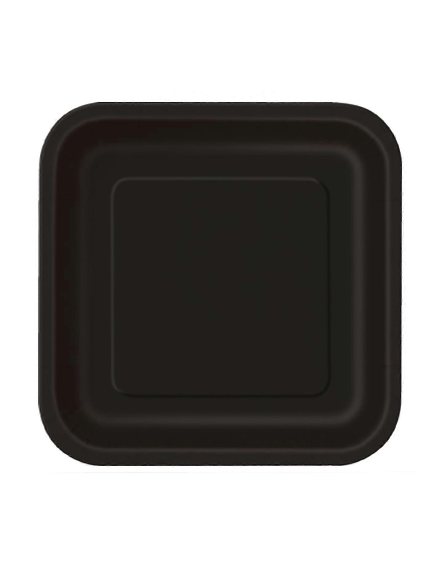 16 Small black paper plates 17 cm